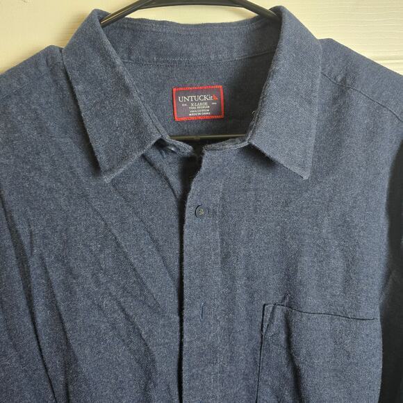 UNTUCKit‎ Button Down Long Sleeve Blue Men's XLT - Picture 1 of 6